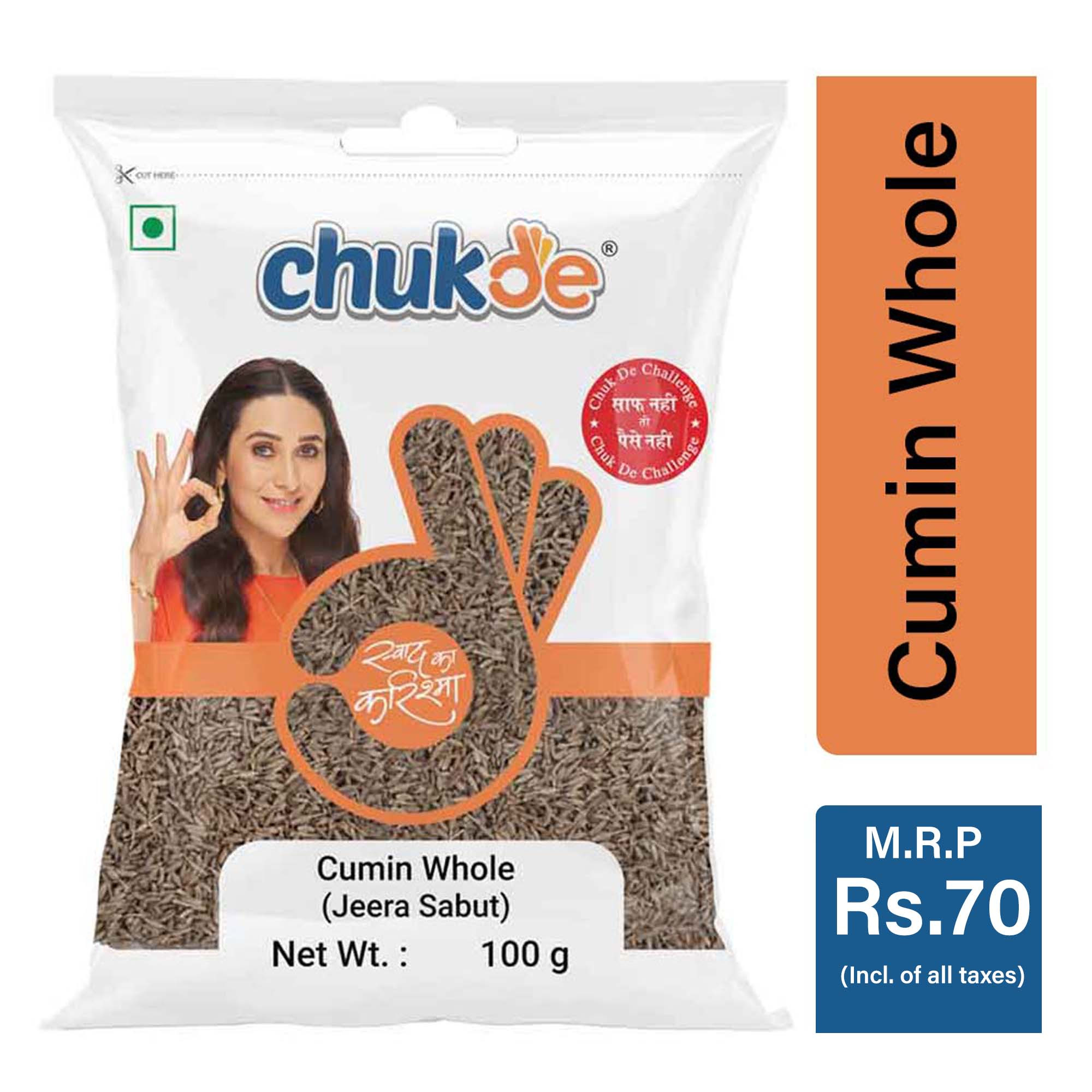 Chukde Jeera Sabut, Cumin Seeds Whole Spices, 100g